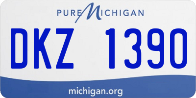 MI license plate DKZ1390