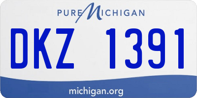 MI license plate DKZ1391
