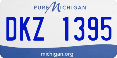 MI license plate DKZ1395