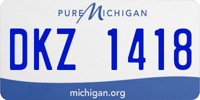 MI license plate DKZ1418