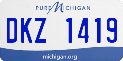 MI license plate DKZ1419