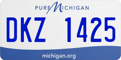 MI license plate DKZ1425