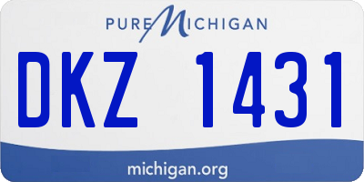 MI license plate DKZ1431