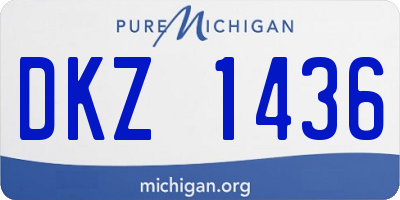 MI license plate DKZ1436