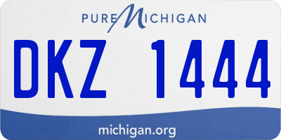 MI license plate DKZ1444