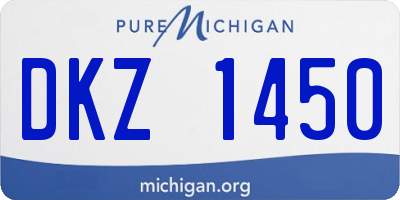 MI license plate DKZ1450