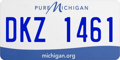 MI license plate DKZ1461