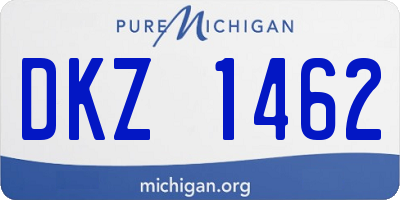 MI license plate DKZ1462