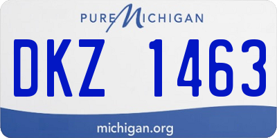 MI license plate DKZ1463