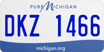 MI license plate DKZ1466