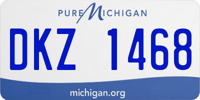 MI license plate DKZ1468