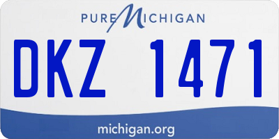 MI license plate DKZ1471
