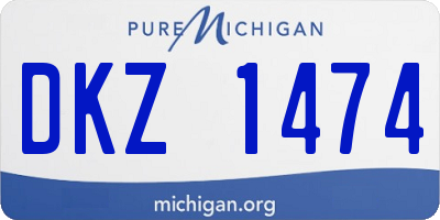 MI license plate DKZ1474