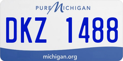 MI license plate DKZ1488