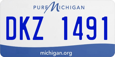 MI license plate DKZ1491