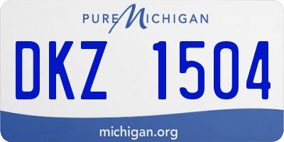 MI license plate DKZ1504