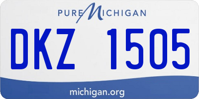 MI license plate DKZ1505