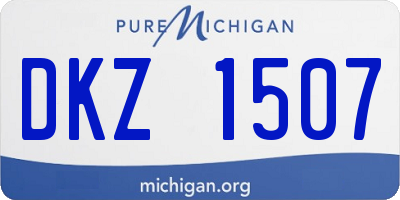 MI license plate DKZ1507