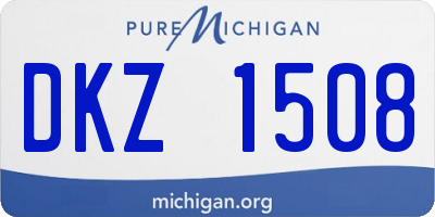 MI license plate DKZ1508