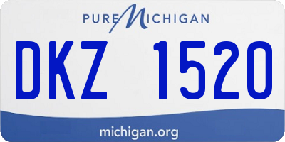 MI license plate DKZ1520