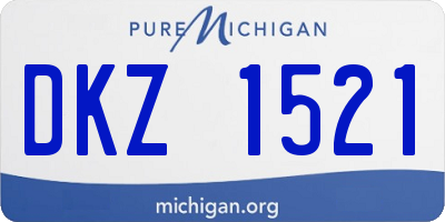 MI license plate DKZ1521