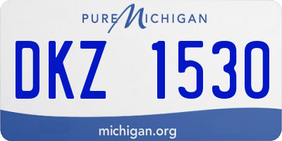 MI license plate DKZ1530
