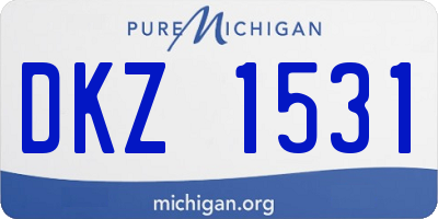MI license plate DKZ1531