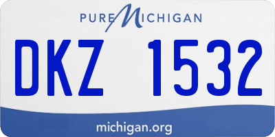 MI license plate DKZ1532