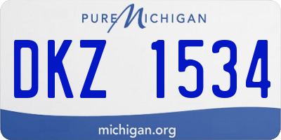 MI license plate DKZ1534