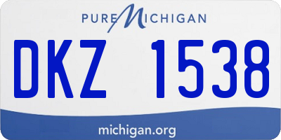 MI license plate DKZ1538