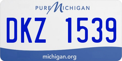 MI license plate DKZ1539