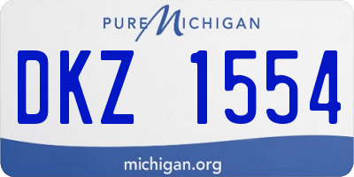 MI license plate DKZ1554