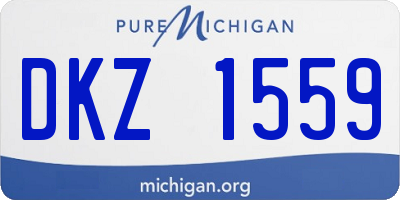 MI license plate DKZ1559