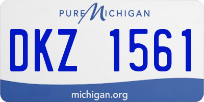 MI license plate DKZ1561