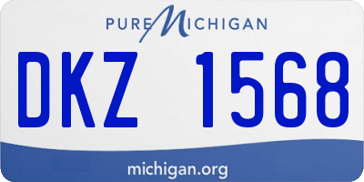 MI license plate DKZ1568