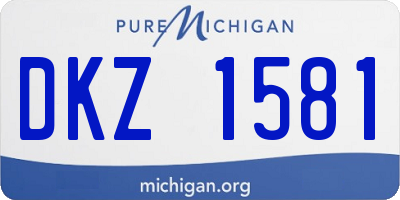 MI license plate DKZ1581