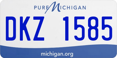 MI license plate DKZ1585