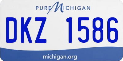 MI license plate DKZ1586