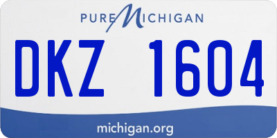 MI license plate DKZ1604
