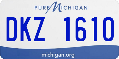 MI license plate DKZ1610