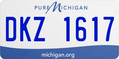 MI license plate DKZ1617