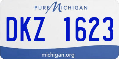 MI license plate DKZ1623
