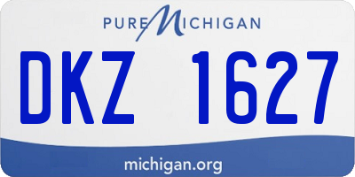 MI license plate DKZ1627