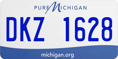 MI license plate DKZ1628