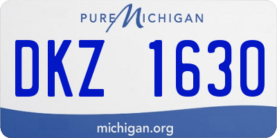 MI license plate DKZ1630