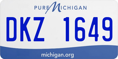 MI license plate DKZ1649