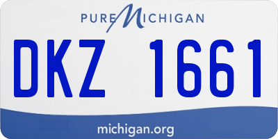 MI license plate DKZ1661