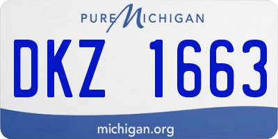 MI license plate DKZ1663