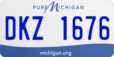 MI license plate DKZ1676