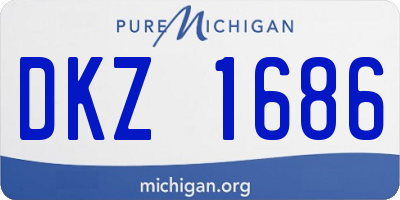 MI license plate DKZ1686